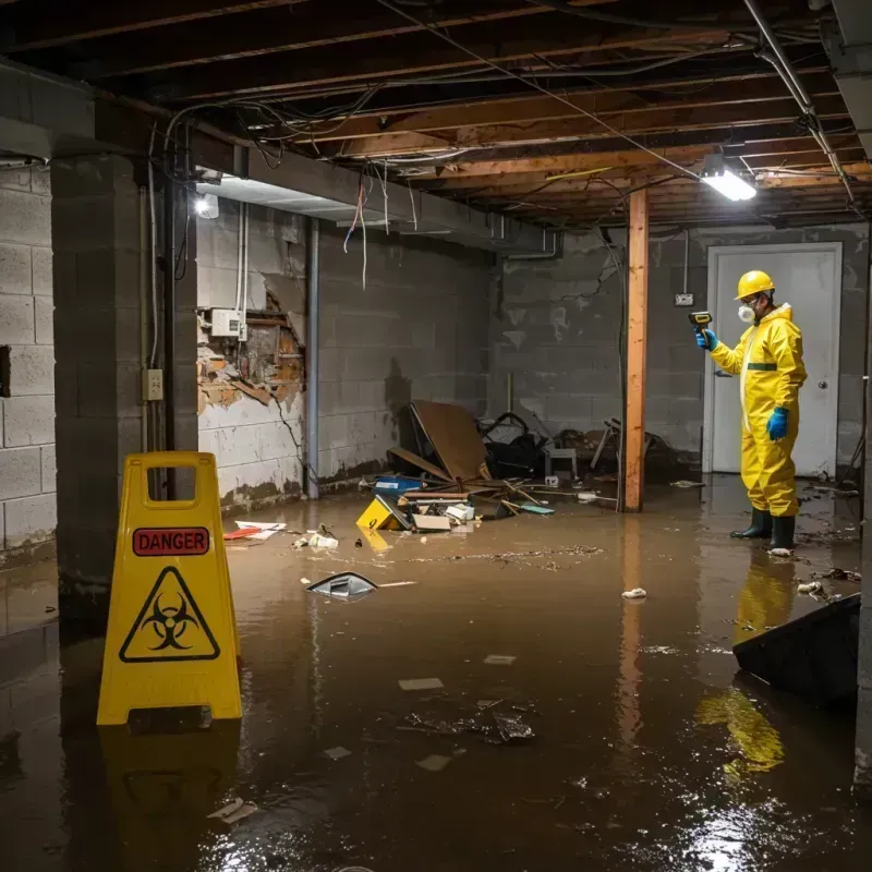 Flooded Basement Electrical Hazard in Polk County, AR Property